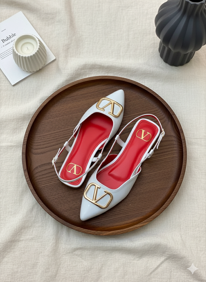 V-Essential Slingback Flats