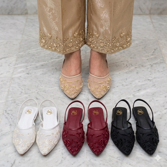 Eterna Bloom Mules Flats