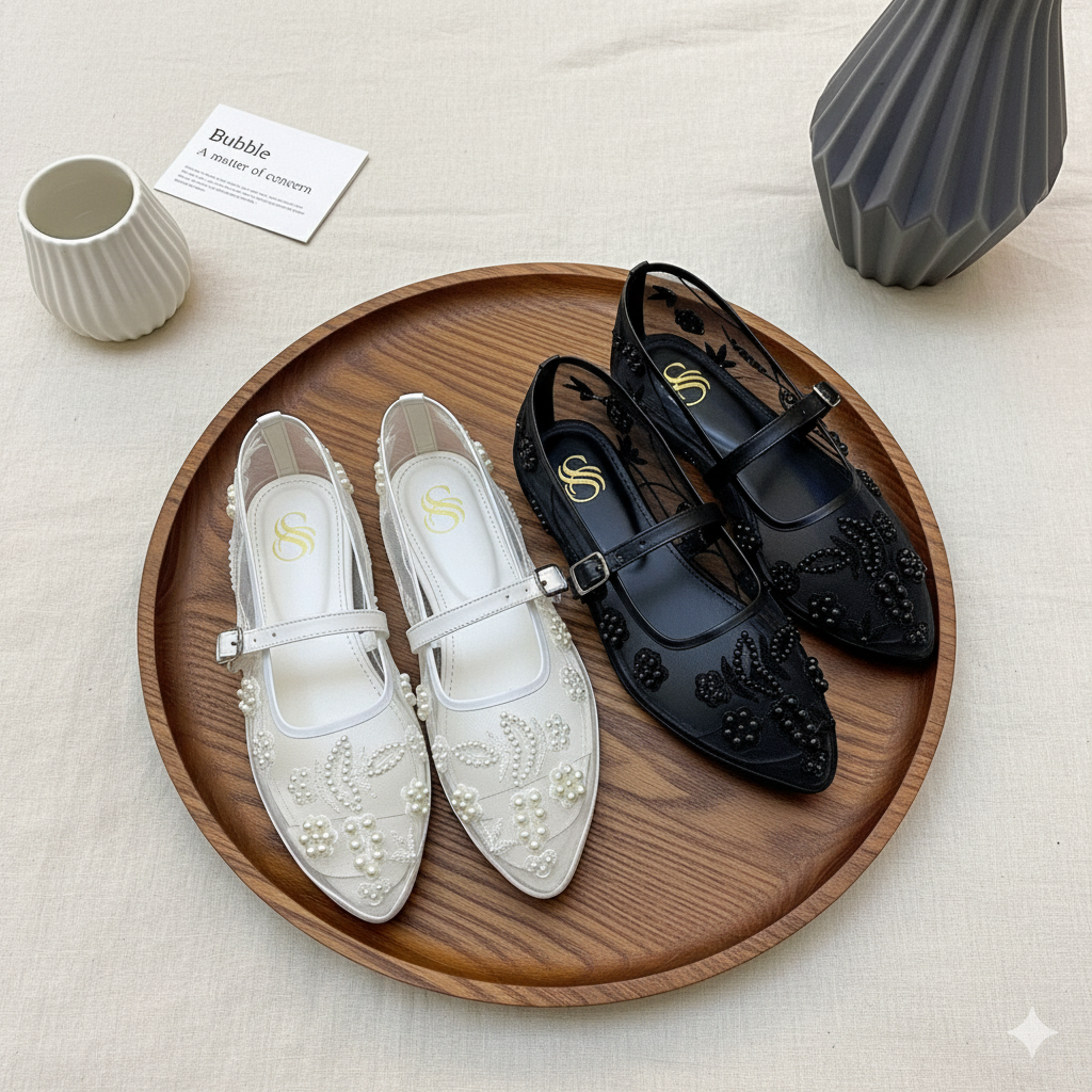 Eterna Bloom Ballet Embroidery Pumps