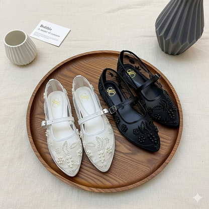 Eterna Bloom Ballet Embroidery Pumps