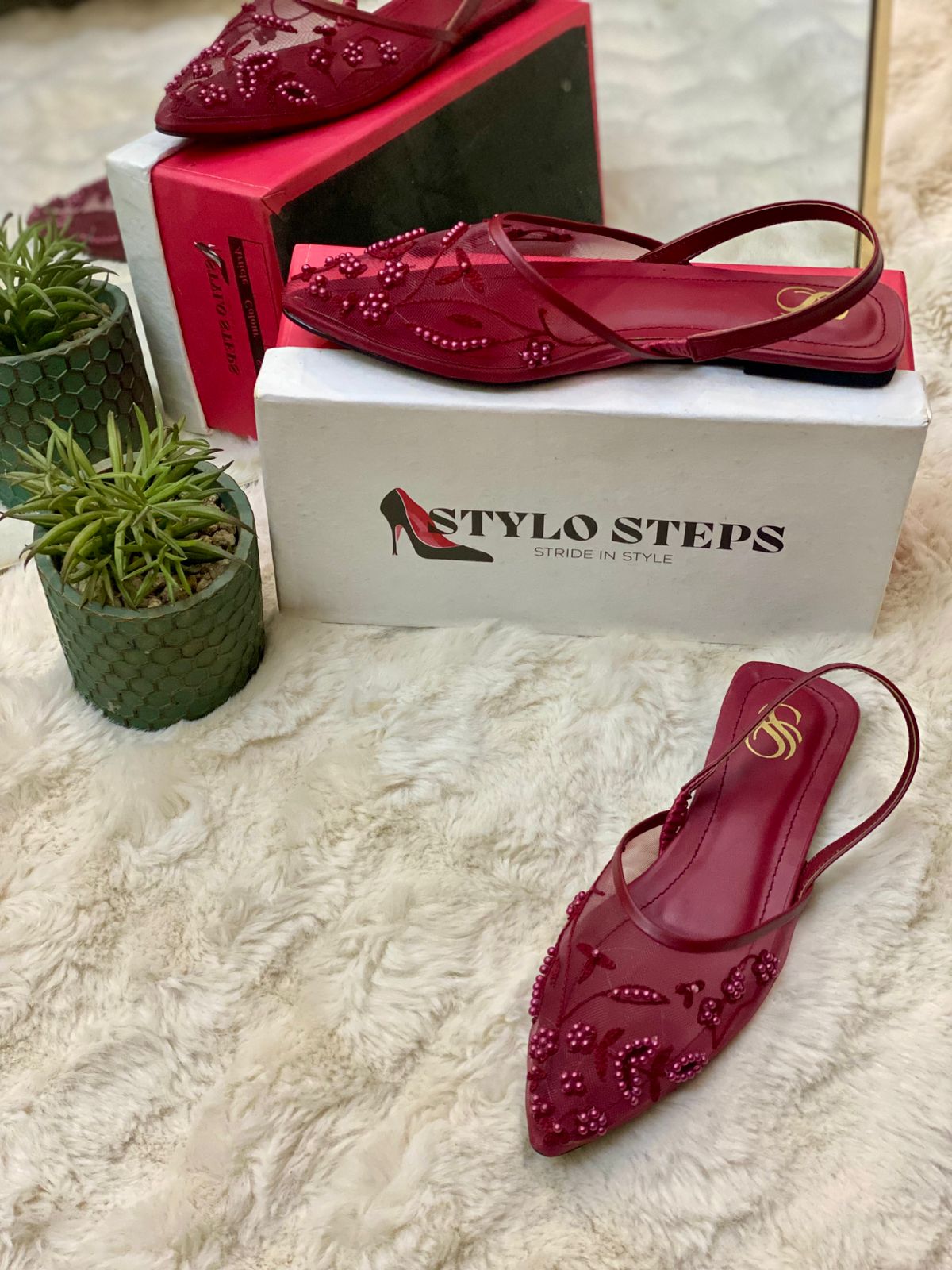 Eterna Bloom Mules Flats