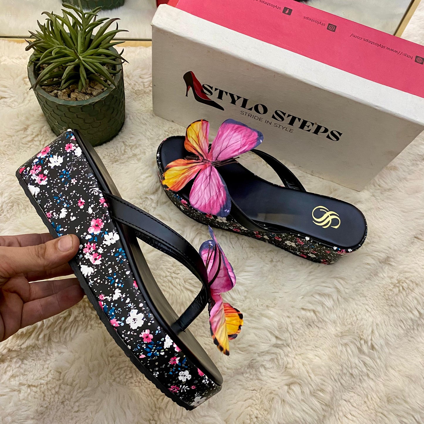 🦋 Butterfly Charm Wedges by StyloSteps