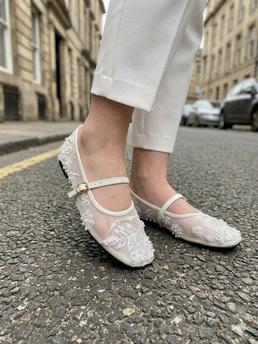 Eterna Bloom Ballet Embroidery Pumps