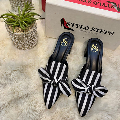 Zabra Luxe Block Heels Mules