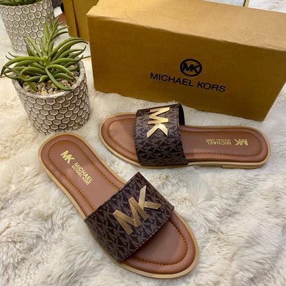 M K Monogram Flats