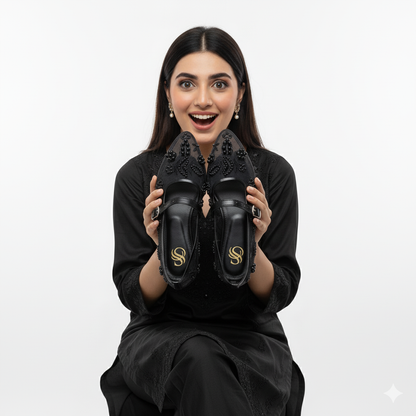 Eterna Bloom Ballet Embroidery Pumps